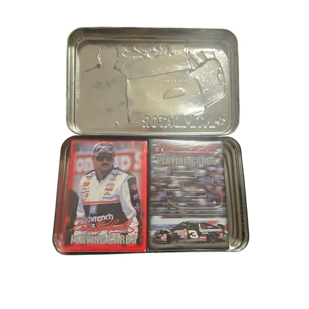 Dale Earnhardt Intimidator 2000 NASCAR Collectible Tin Playing Cards Sealed